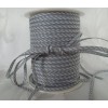 MAY ARTS RIBBONS~SOLID DIAGONAL STRIPE~GRAY & WHITE~1/8TH INCH WIDE X 3 YARDS!