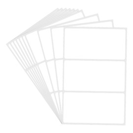Hycodest 30 Pcs Multi Purpose Plain Stickers to Write On, Easy Peel Off Waterproof Printable Labels (5x10cm)