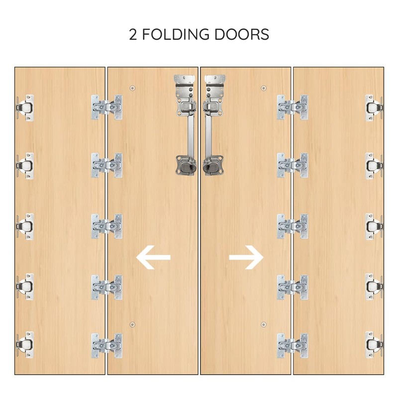 Bifold Door Hardware Set, with 36” Track, Aluminum Sliding Cabinet