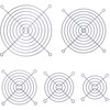 InLine® Fan grill metal, chromium-plated, 119x119mm (120x120)