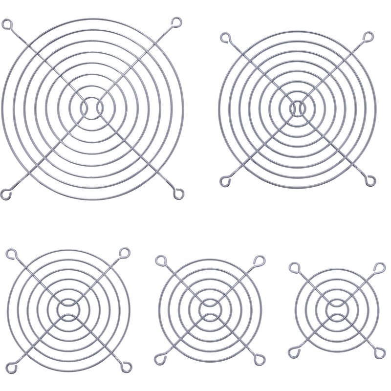 InLine® Fan grill metal, chromium-plated, 119x119mm (120x120)