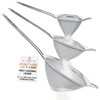 U.S. Kitchen Supply Set of 3 Stainless Steel Conical Strainers