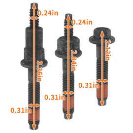 GoaMotors 24PCS Exhaust Manifold Bolt Stud Nut Hex Screw Hardware Kit Fit for Chrysler for Jeep for Dodge Dakota for Ram 1500 4.7L, Replace 6505257AA, 6504331, 6504340, 6508219AA, 6508220AA