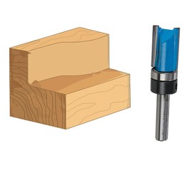 Dapetz ® 8mm Template Cutter Flush Trim Router Bit Top Bearing Twin Flute Imperial 5/8 x 1 x 5/8"