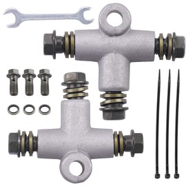 MWMNUN Motorcycle Hydraulic Brake Line Tee Hose Connector 3 Way Adapter with M10 Banjo Bolt for Motorcycle Dirt Bike ATV Moped Scooter,etc.