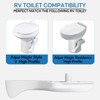 ustintec Upgrade RV Toilet High Profile Foot Pedal Compatible with