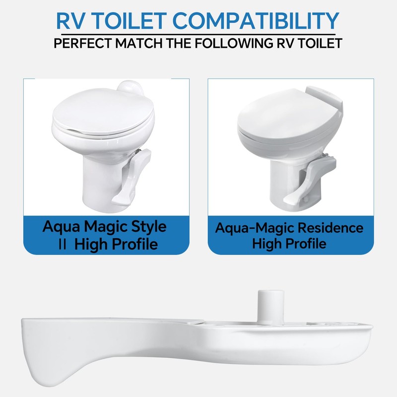 ustintec Upgrade RV Toilet High Profile Foot Pedal Compatible with