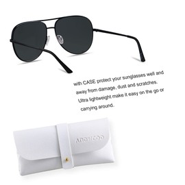 ANDWOOD Oversized Aviator Sunglasses Women Men Big Large UV Protection Pilot Sun glasses Double Bridge 2 Pack Fade Black Shades