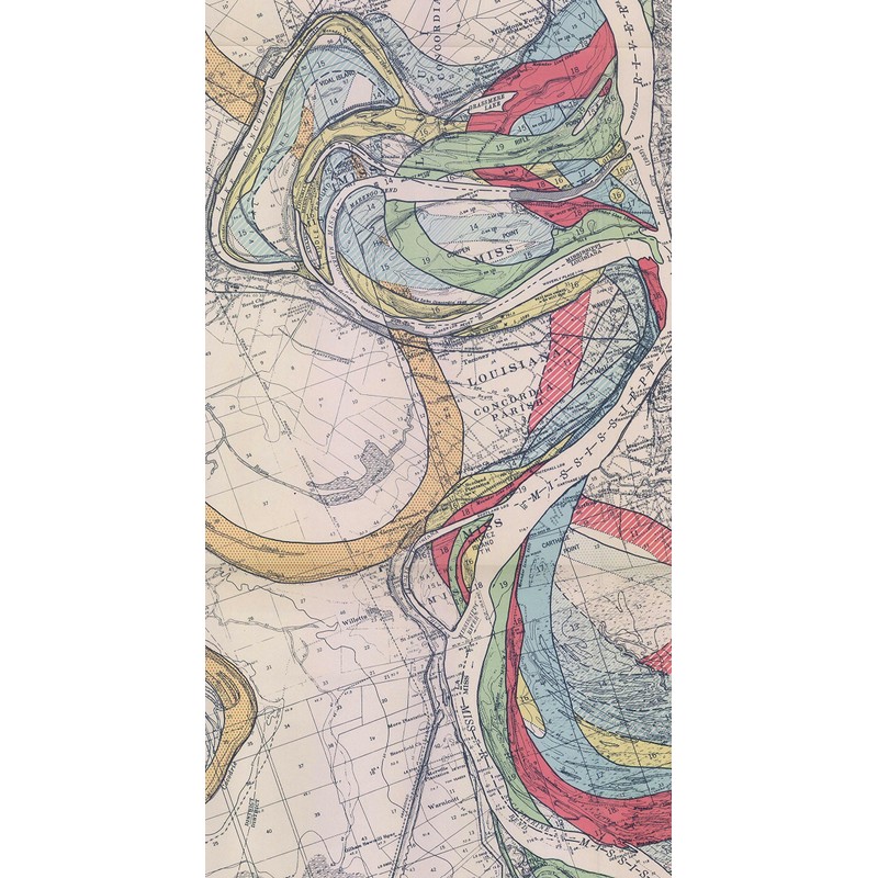 1944 Fisk Mississippi Meander Map Ancient River Bed Sheet 12