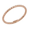 KoolJewelry 14k Rose Gold Minimalist Diamond-cut Band Knuckle Stacking Midi