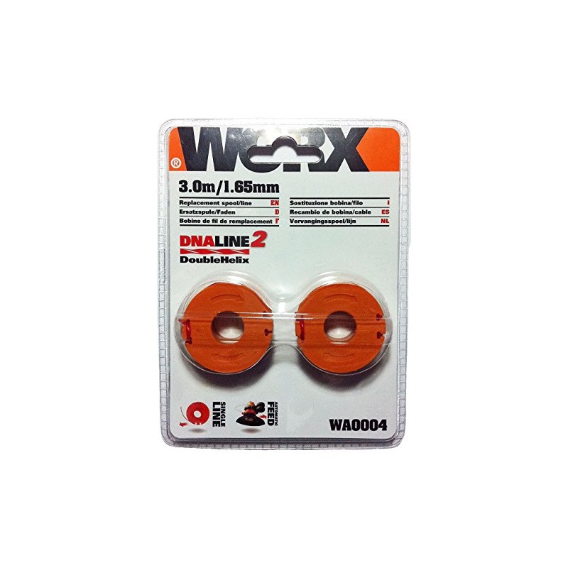 Worx WA0004.1 Replacement Line Spool for Strimmer Orange 6.5 x