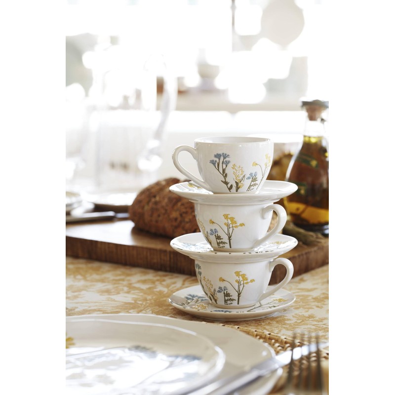 Lenox 896612 Wildflowers 8-Piece Espresso Cups & Saucers Set