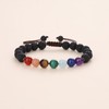 COAI 7 Chakra Bracelet Stone Beaded Bracelet, Lava Bracelet Crystal