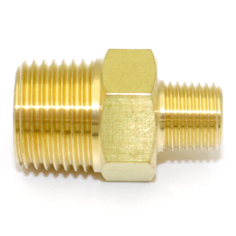 [RoHS] Flowbar Brass Different Diameter Nipple GRN(R)-0804-BS 1" x 1/2
