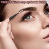 100 Pieces Micro Eyebrow Brushes with Cap Eyebrow Spoolie Brush,