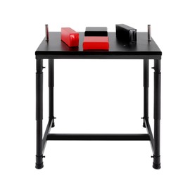 YIYIBYUS Professional Arm Wrestling Battle Table,Arm Wrestling Battle Table Stand w/2 Elbow Pads, Standard Wrist Stand w/2 Handles, Arm Strength Training Equipment for Home Gym Black