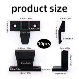 10 Pairs Keku Push in Panel Clips Kitchen Press Fit Plinth Fasteners Quick Push Fittings, Quick Fitting Furniture Board Connector Mount Fastener for Cabinets Wardrobe Bath Table Load Capability 20kg