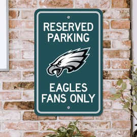 FANMATS 32174 Philadelphia Eagles Parking Sign Décor 18in. X 11.5in. Lightweight