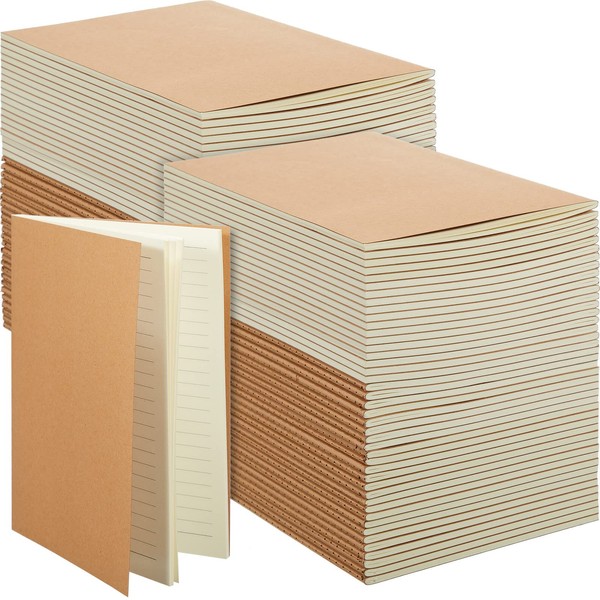 Mimorou Mimorou 100 Pcs Kraft Notebook Journals 5.5 Inch x