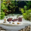 ABOOFAN 3Pcs Ceramic Fish Tank Hideout Unique Breeding Cave for