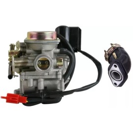 Unbranded/Generic PD19 Carb Gy6 60cc Carburetor Moped 19mm fit 50cc 49cc Scooter & Intake
