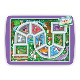 Genuine Fred Dinner Winner, Enchanted Forest Kid's Dinner Tray - Award Winning - Picky Eater Solutions for Kids and Toddlers - Fun Mealtime - Divided Sections - Interactive Design - Dishwasher Safe