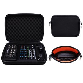 DR·AMIU Hard Case Compatible with Behringer FLOW 8, Mackie MobileMix 8-channel, Mackie Mix8 / ProFX6v3+ / ProFX6v3 Compact Mixer with Small Storage Bag, Travel Carrying Case