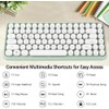 FELICON Wireless Bluetooth Keyboard Mini Portable 84-Key Keyboard Compatible with