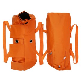 Kukaster Pet Cat’s Restraint Bag for Claw Care Nail Trimming Anti-Scratching Grooming Bag for Cats Medical Examination(Orange-l)