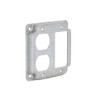 Hubbell-Raco 915C 1 GFCI and 1 Duplex Receptacle 4-Inch Square