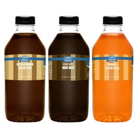 Ralph's 32oz (Quart) THREE Pack Sparkling Water Cane Sugar Soda Maker Flavors Syrup | Cream Soda | Root Beer | Orange Cream Soda | Sodamix