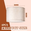 Weewooday Weewooday 4 Sets Fabric Lampshade with E27 to E14