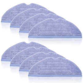 CIGTSICO Pack of 8 Wipes Accessory Set for Roborock S8+ / S8 / S7 MaxV / S7 MaxV Plus / S7 MaxV Ultra / S7 Pro Ultra / S7+ / S7 Robot, Antibacterial Roborock Accessories, Non-Slip Microfibre