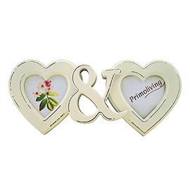 PrimoLiving P-691 2-Piece Heart Picture Gallery 3D Antique White Shabby Style