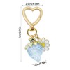 3Pcs Strawberry Keychain, AIFUDA Cute Strawberry Heart-Shaped Flowers Keyrings Daisy