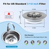 Universal Kitchen Sink Drain Stopper Combo 3 in 1 Pop-up