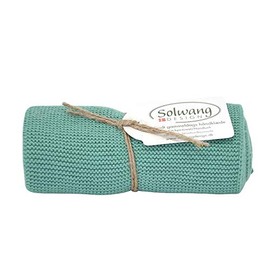 Solwang Küchentuch Sommer GRÜN DUNKEL gestrickt Geschirrtuch Handtuch Baumwolle