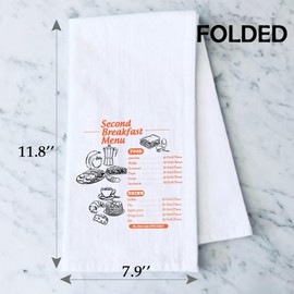 PXTIDY Second Breakfast Movie Tea Dish Towel Literature Bookish Reader Gift for Geek Nerdy (Second Breakfast Towel CA)