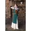 Medieval Solid Cotton Cover with Side Lacing Sleeveless Women's Dress