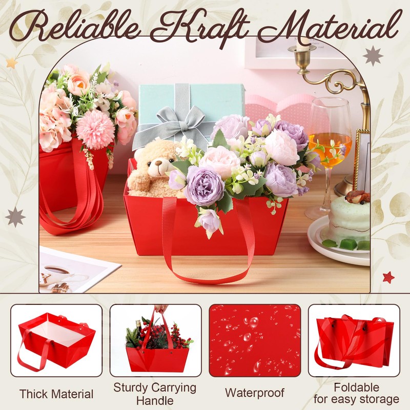 Glenmal 72 Pcs Baskets for Gifts Waterproof Empty Kraft Basket