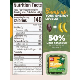 Natural Delights Organic Medjool Dates Pitted - USDA Certified Organic Fruit, Good Source of Fiber & Potassium, Naturally Sweet, Snack for On-the-Go, Large & Plump Dates - 12 oz Tub (Pack of 2)