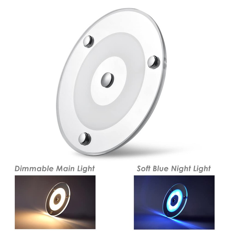 Obeaming 12 V LED Ceiling Light, Campervan, Dimmable Panel Light,