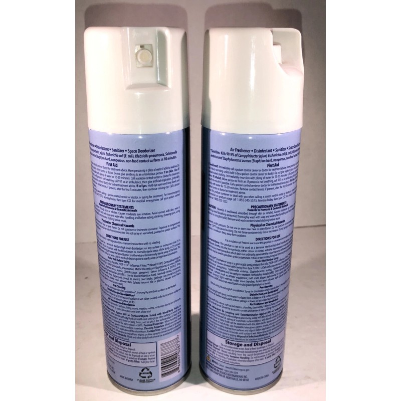 Homebright 2ea 6oz Cans Homebright Spray Linen Scent Kills 99.9%