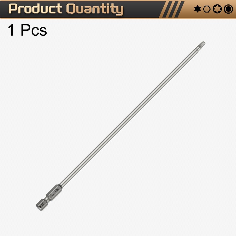 sourcing map T20 Torx Head Screwdriver Bit 1/4" Hex Shank