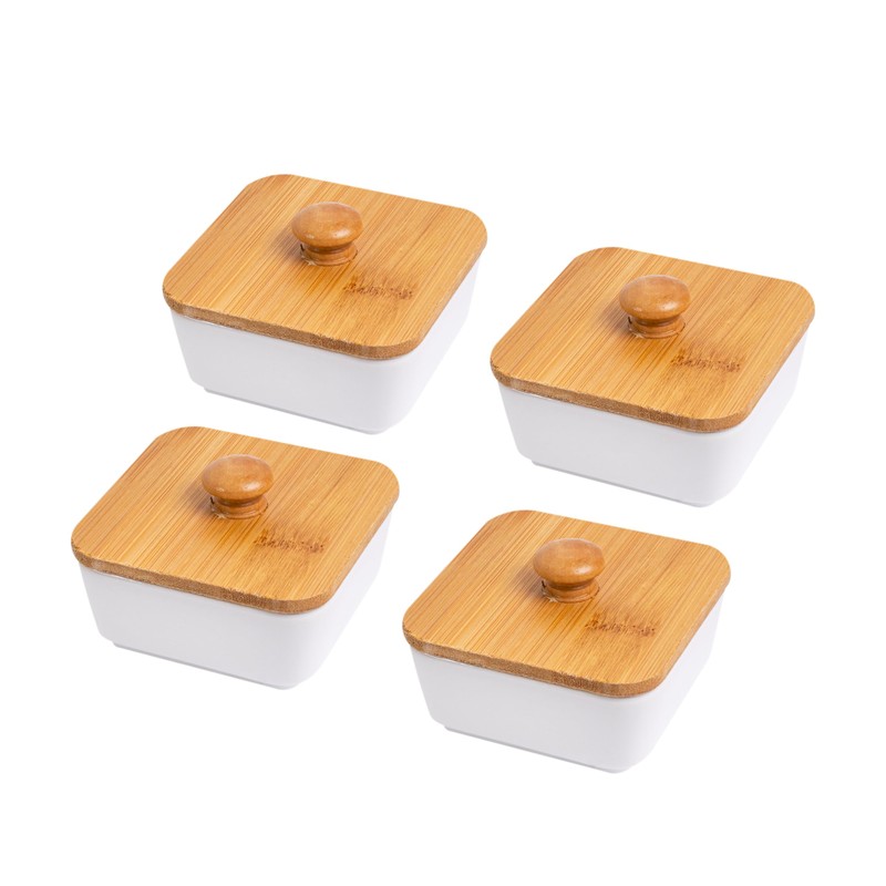 Urban Cupboard Condiment Serving Set, Set of 4, Includes Lids