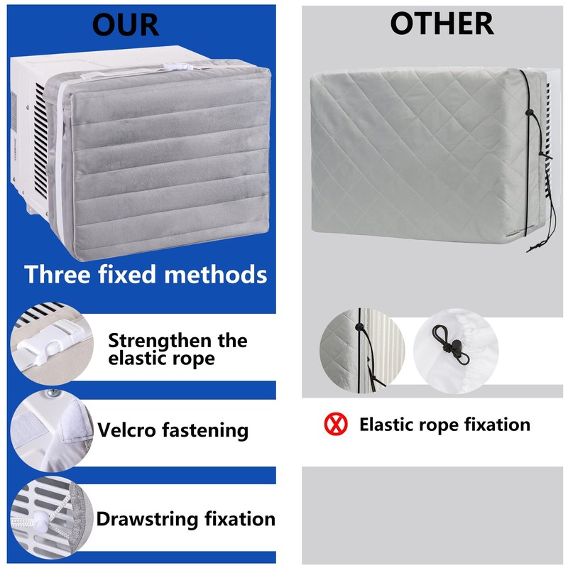 Insulated AC Cover for Window Units - Indoor Use(grey, 21
