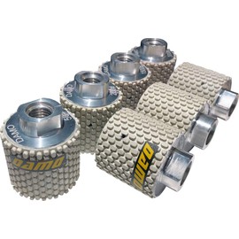 DAMO 2” Diamond Polishing Drum Wheels, Set of 7 - for Light Color Granite, Marble, and Concrete Undermount Sinks and Countertops