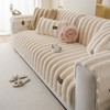 Huierxun Fuzzy Rabbit Plush Sofa Cover Thick Soft Fur Sectional