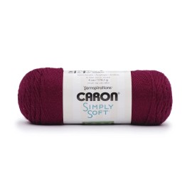 Caron Simply Soft Yarn 3 Pack Burgundy 100 Acrylic Knitting Crocheting Craft