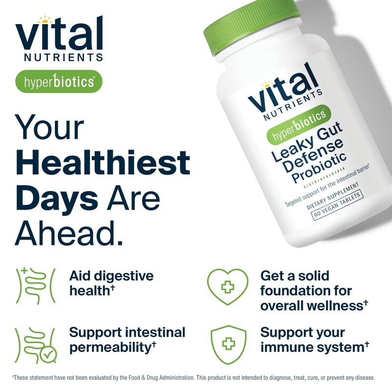 Hyperbiotics Vital Nutrients Leaky Gut Repair Supplement Probiotic | Science